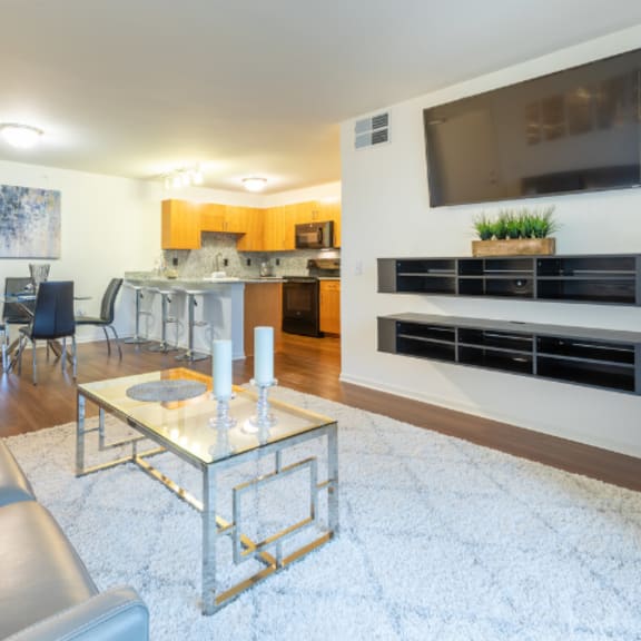 living room at bell estates apartments, dundee, 48131