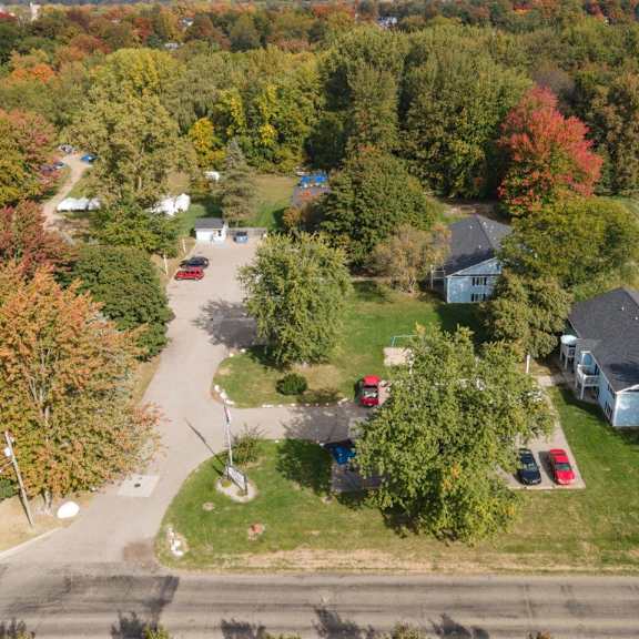 aerial 40 glenn ave, qunicy, mi 49082