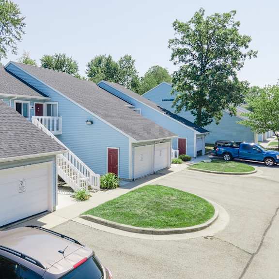 houses with attached garage at raleigh house apartments,  mrd apartments, east lansing, mi