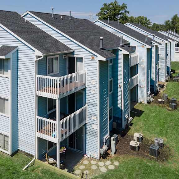 aerial view of property at raleigh house apartments,  mrd apartments, michigan, 48823