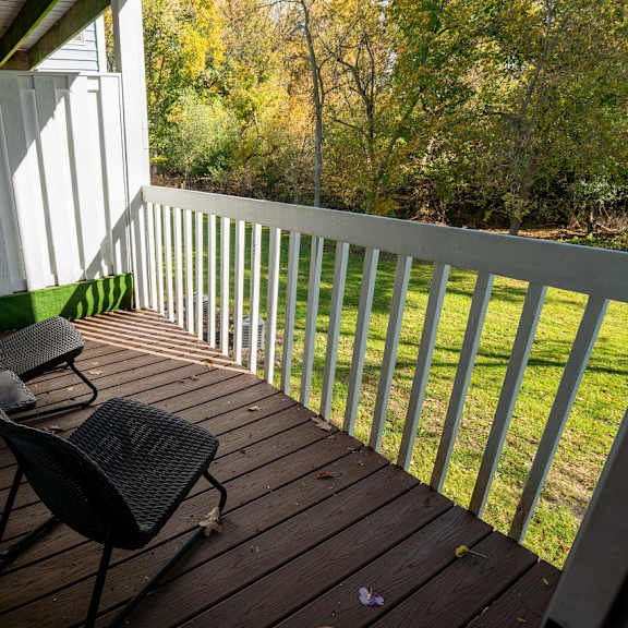 large personal patio at raleigh house apartments, mrd apartments, east lansing, michigan