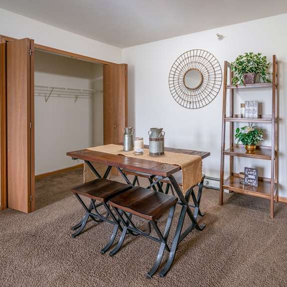 dining table  at martin estates apartments, shelbyville, in