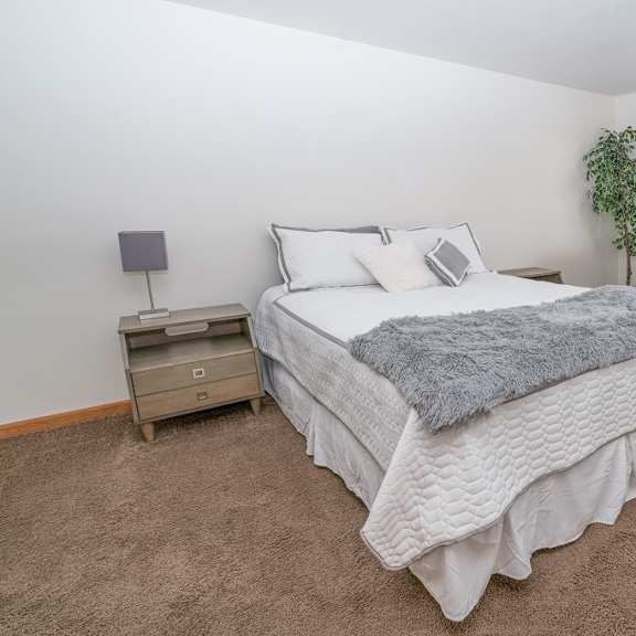bedroom with bed at martin estates apartments, indiana, 46176
