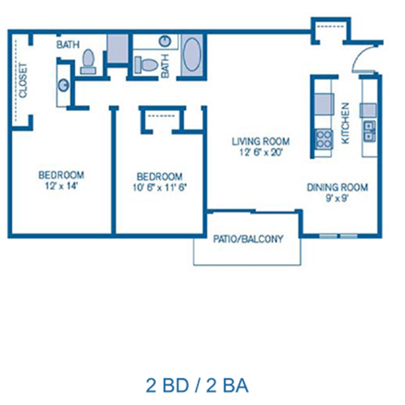 Thumbnail 4 of 7 2-bedroom-2-bathroom-1047-sq-ft at The Meadows at Westlake Village Apartments, Westlake Village, CA 91361