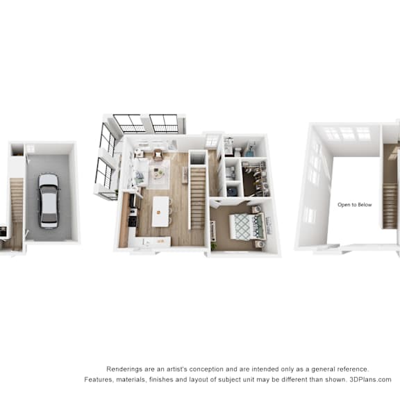 Thumbnail 1 of 8 Four different floor plans of a house are shown.