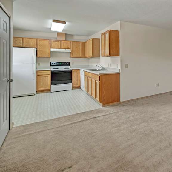the legacy apartments - kitchen and living room