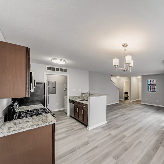 townhome dining area off of kitchen and living area.