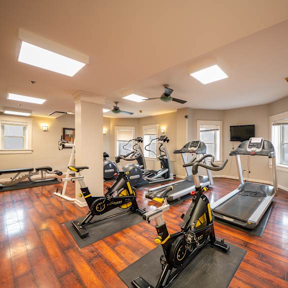 fitness room at tremont terraces apartments, cleveland, oh, 44113