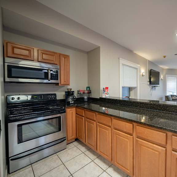 kitchen space at tremont terraces apartments, cleveland, ohio