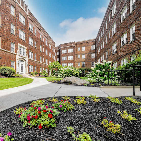 courtyard view at heights collection apartments, cleveland heights