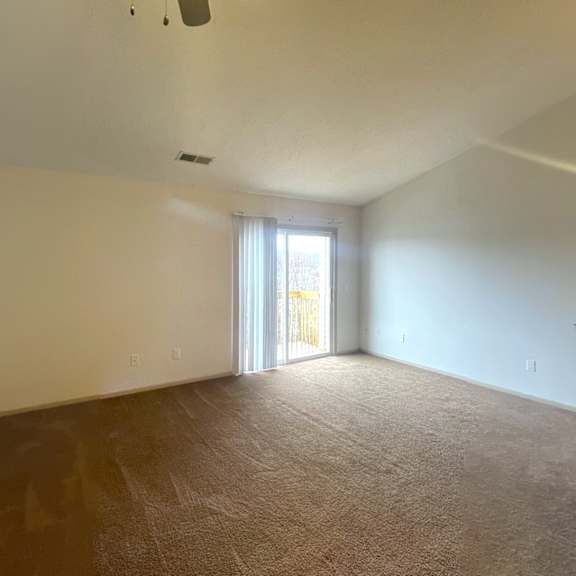 vaulted living room