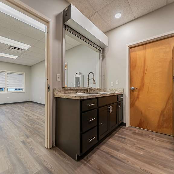 small kitchen at river run apartments, ohio, 44485