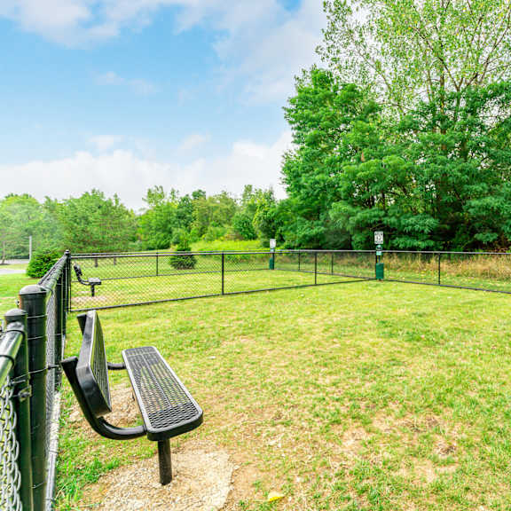 fenced dog park at renova of brunswick apartments, brunswick, oh