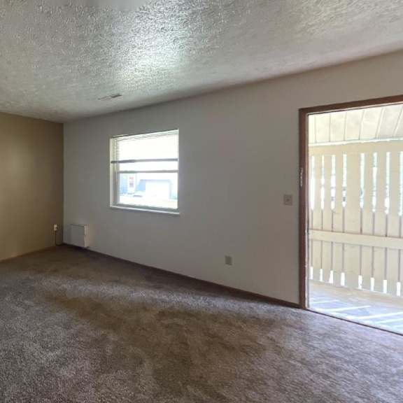 spacious living room at woodland pointe apartments and townhomes, integrity realty, ohio