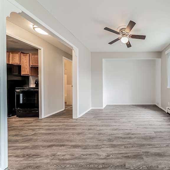 dining room off of kitchen at integrity chardon apartments, chardon, 44024