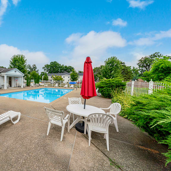 olmsted falls village outdoor pool at integrity berea apartments, ohio, 44017