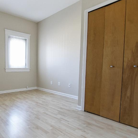 bedroom with windows at tremont terraces apartments, cleveland