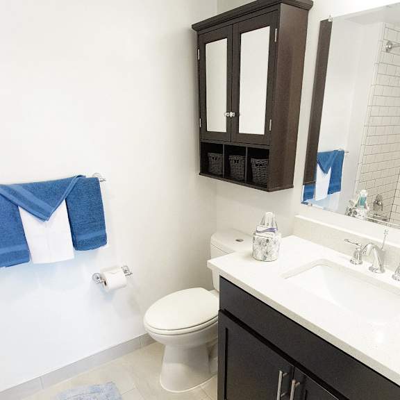 renovated bathroom at westwood meadows - sp westlake 27825 detroit apartments, integrity realty llc, westlake, oh