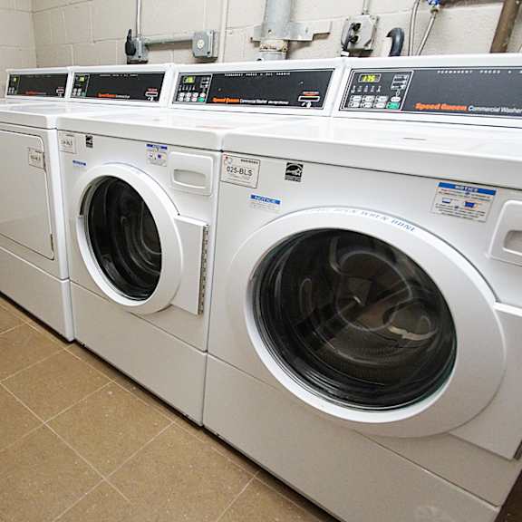 community laundry room.
