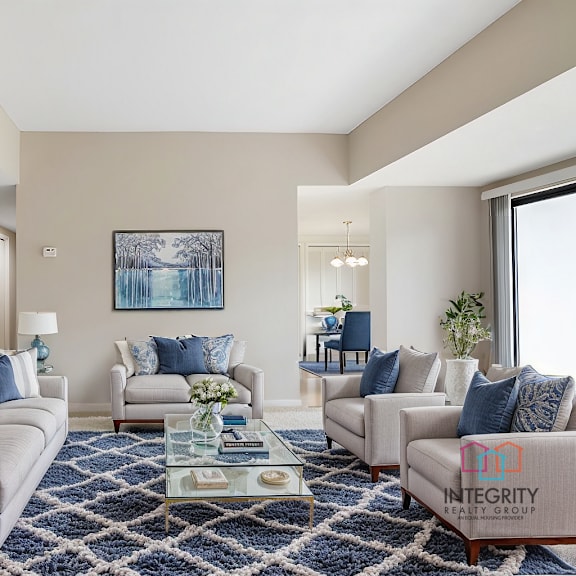 a furnished living room.at atrium in the village, beachwood, oh 44122