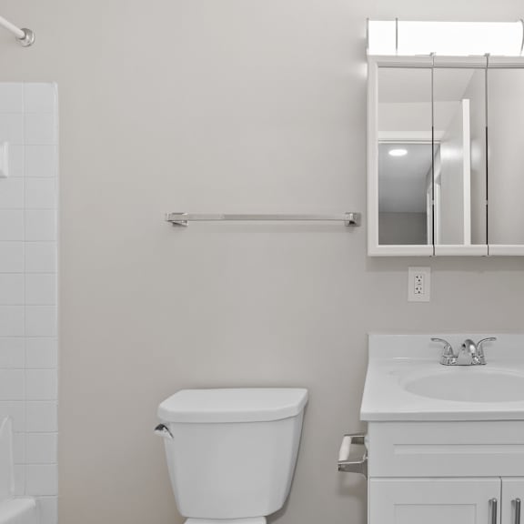 a white toilet and sink in a bathroom.