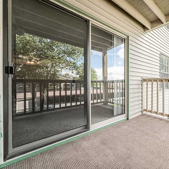 private balcony at hunt club apartments, copley, 44321