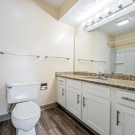 updated master bathroom option at hunt club apartments, copley
