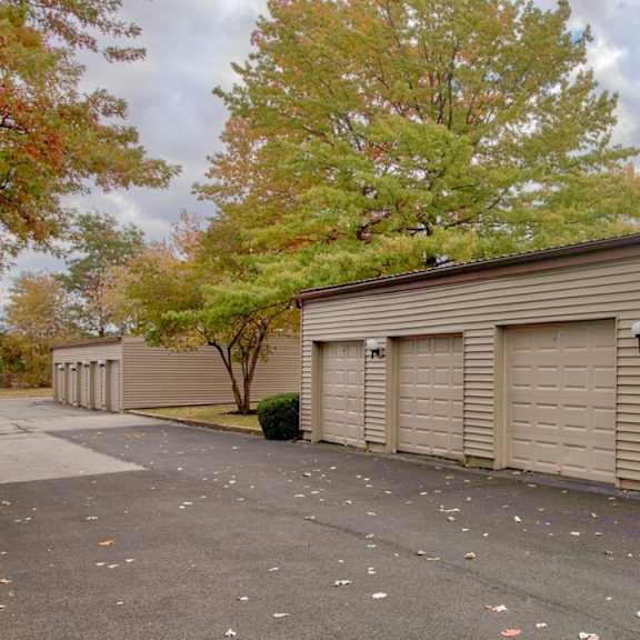 garage parking available at hunt club apartments, copley, oh