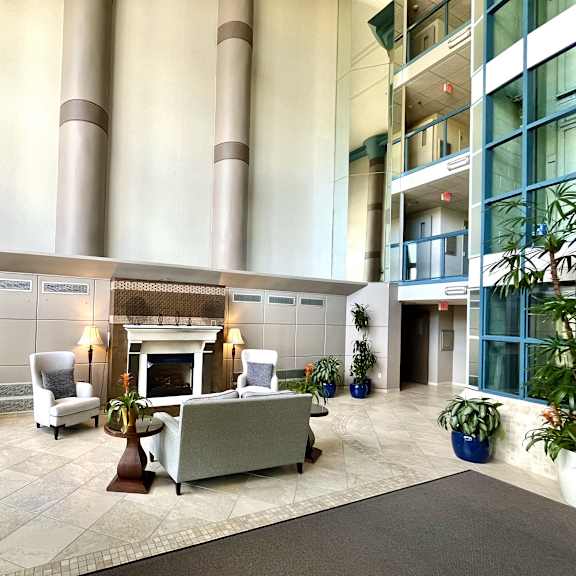 lobby at atrium in the village, beachwood, oh 44122