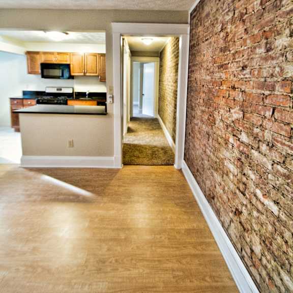 exposed brick  at integrity gold coast apartments, cleveland