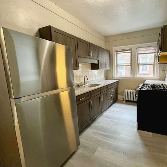 updated kitchen at heights collection apartments, cleveland heights