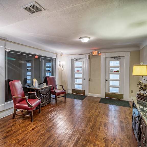 contemporary lobby area at shaker collection  apartments, integrity realty, cleveland, oh