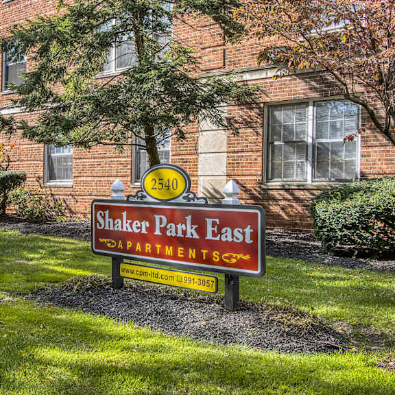 front of shaker park east apartments
