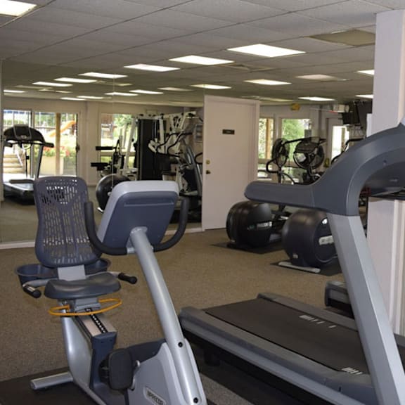 community fitness center with gym equipment and machines.at atrium in the village, ohio, 44122