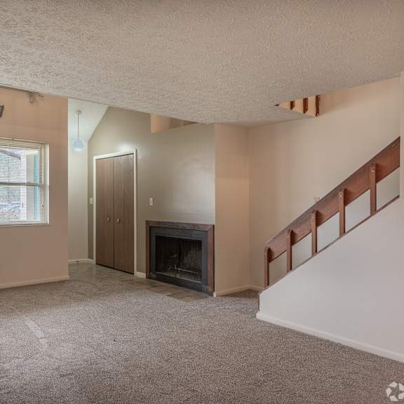 style 2 of vaulted living room at woodland pointe apartments and townhomes,  integrity realty, ohio, 44240