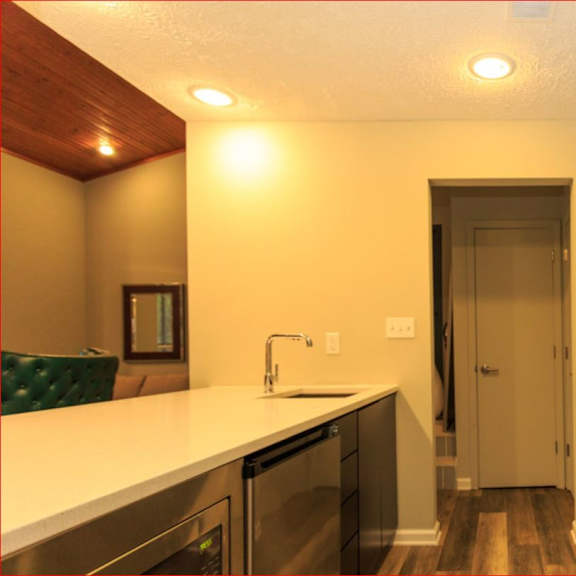 lockefield gardens spacious  kitchen in clubhouse