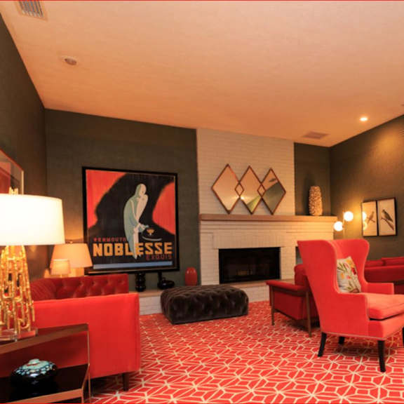 lockefield gardens lounge area in clubhouse
