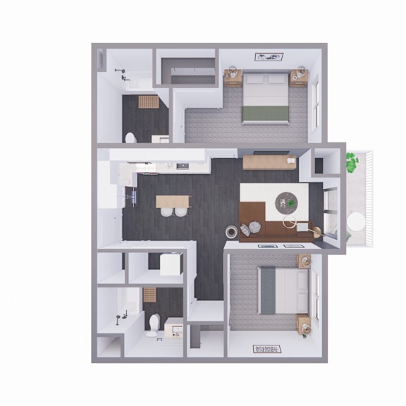 Thumbnail 1 of 21 2 Bed Floor Plan at Yellowstone Landing, Belgrade, MT, 59714