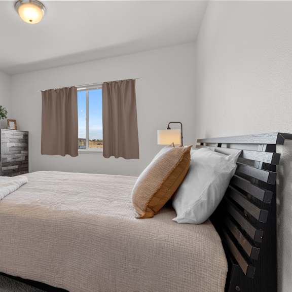 Thumbnail 10 of 21 Bedroom with bed and pillows at Yellowstone Landing, Belgrade, Montana