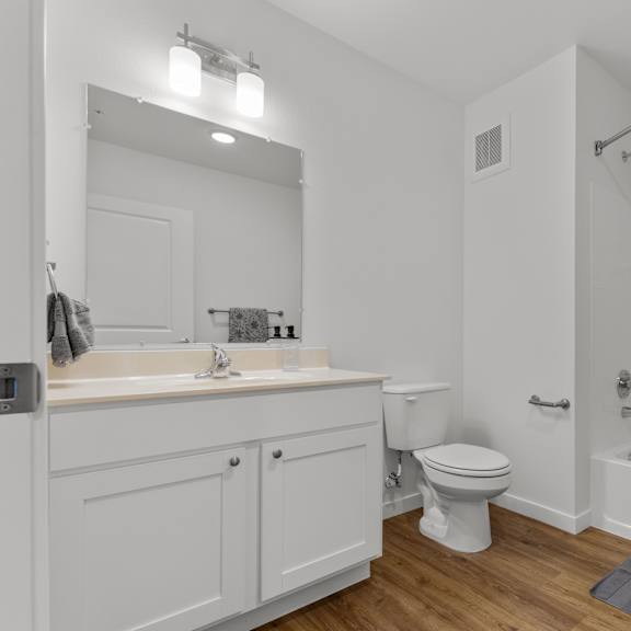 Thumbnail 14 of 21 White bathroom interior at Yellowstone Landing, Belgrade, MT, 59714