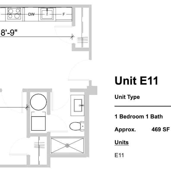 Thumbnail 2 of 2 E11 - 1 Bed 1 Bath at Textile Apartments, Cincinnati