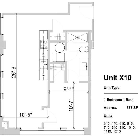 Thumbnail 2 of 2 X10 - 1 Bed 1 Bath at Textile Apartments, Cincinnati
