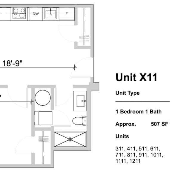 Thumbnail 2 of 2 X11 - 1 Bed 1 Bath at Textile Apartments, Cincinnati, OH, 45202