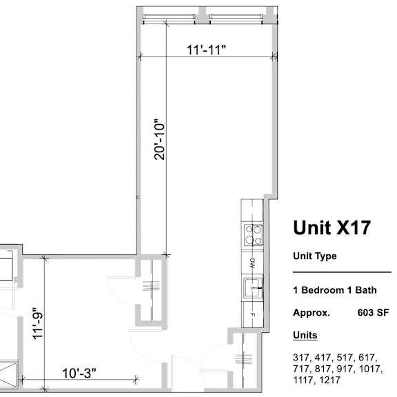 Thumbnail 2 of 2 X17 - 1 Bed 1 Bath at Textile Apartments, Ohio