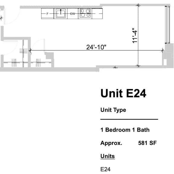 Thumbnail 2 of 2 E24 - 1 Bed 1 Bath at Textile Apartments, Cincinnati, OH