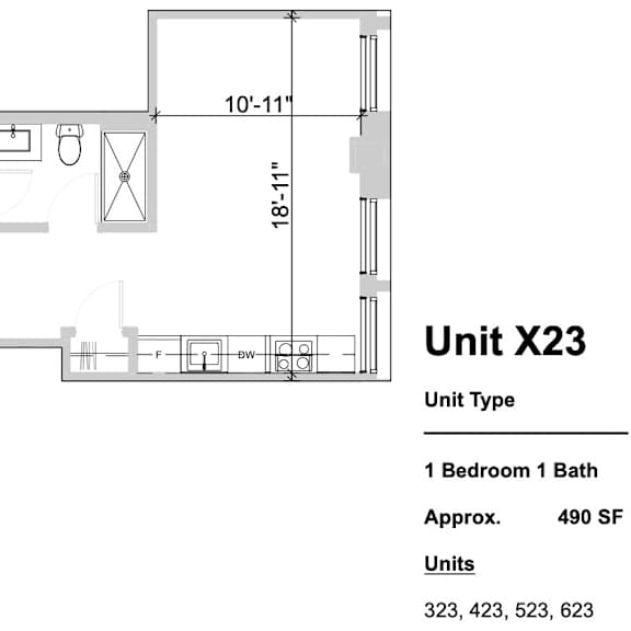 Thumbnail 2 of 2 X23 - 1 Bed 1 Bath at Textile Apartments, Cincinnati