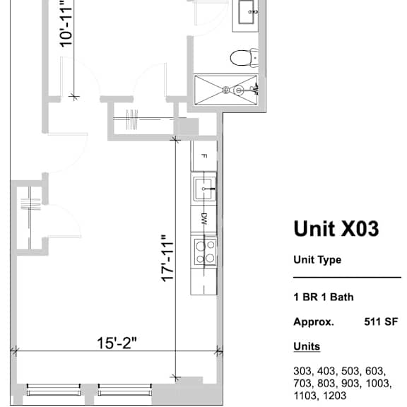Thumbnail 2 of 2 X03 - 1 Bed 1 Bath at Textile Apartments, Cincinnati, Ohio