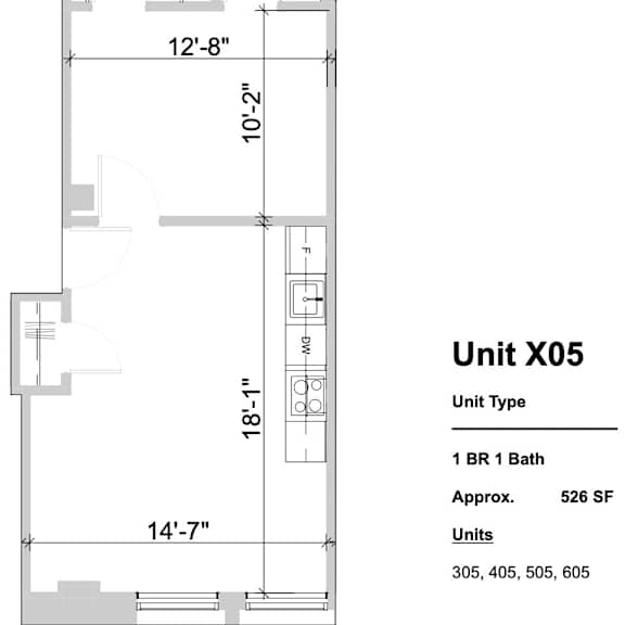 Thumbnail 2 of 3 X05 - 1 Bed 1 Bath at Textile Apartments, Ohio