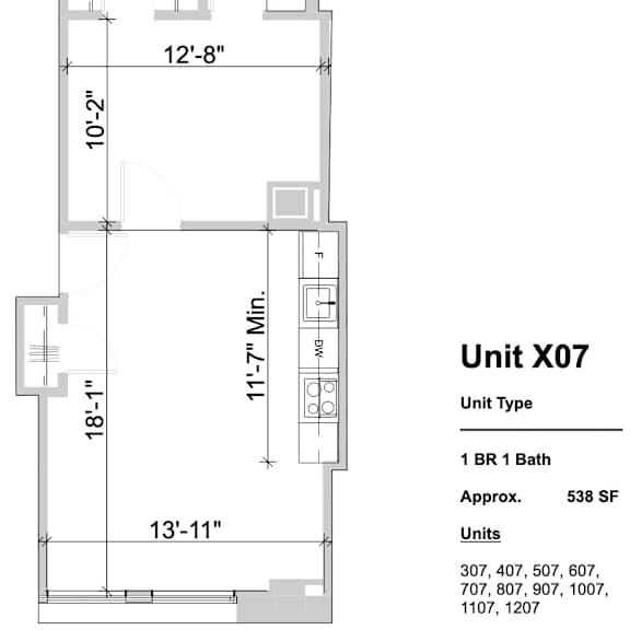 Thumbnail 2 of 2 X07 - 1 Bed 1 Bath at Textile Apartments, Cincinnati, OH