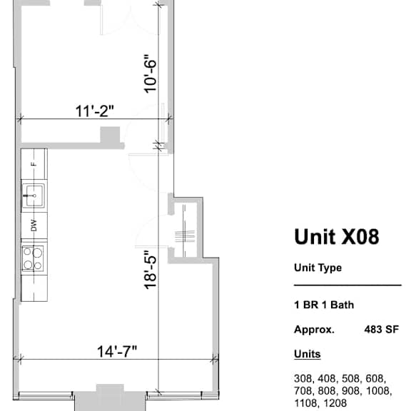 Thumbnail 2 of 2 X08 - 1 Bed 1 Bath at Textile Apartments, Cincinnati, 45202